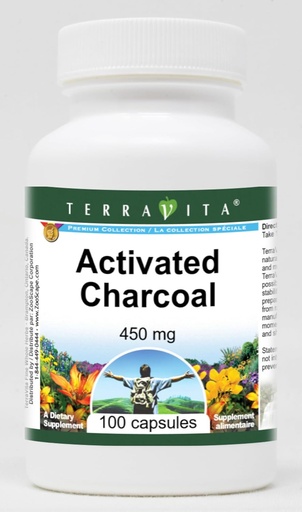 [BRSWGZADCQBR4CQ4] Activated Charcoal - 450 mg (100 Capsules, ZIN: 510652) - 3 Pack