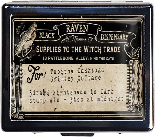 [BRSROAIPOABWOYD5] Caja de Píldora Vintage de Plata Caja de Píldora de Metal de 7 Días con Espejo y 8 Compartimientos Organizador lindo de Píldora de Viajes para Purse (Vintage Label)