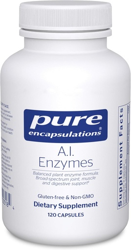 [BRSWIY34DIARYED6] Pure Encapsulations A.I. Enzymes Збалансована рослина Enzyme Формула для суглобів, м'язів і травлення підтримки 120 капсули