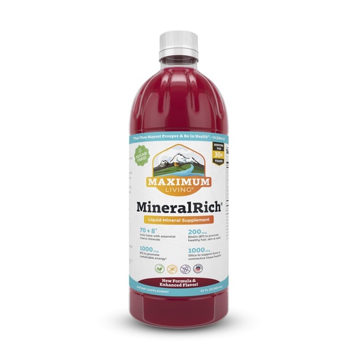 [BRSWIYT7PMDAAG32] Maximum Living MineralRich - Minerals Supplement - Sugar Free Liquid Blend of Vitamins and Trace Minerals - 32 oz