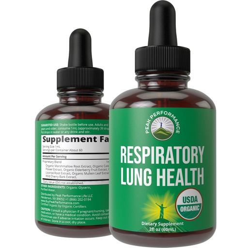 [BRSRMCYZDF5RMETZ] USDA Organic Lung Detox for Smokers and Non Smokers with 6 Top Ingredients. Mullein Leaf, Marshmallow Root, Calendula. Lungs Cleanse for Better Respiratory Health. Liquid Drops Tincture Supplement