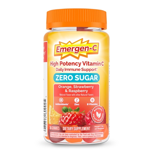 [BRSROCTRDN5RUGQ4] Emergen-C Zero Sugar Immune Support Adult Gummies 36 Count