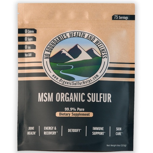 [BRSWK2QHOV7AMYI5] MSM Organic Sulfur Crystals by No Boundaries Health and Wellness – All-Natural, Premium Health Supplement: 99.9% Pure MSM – Benefits: Joint Pain, Allergies, Skin, Hair & Nail Health – No Fillers