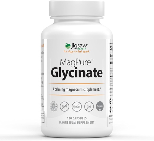 [BRSWECQ6BF5WCHI3] Pigal salut MagPure Glycitatei Magnesi Glycinat Capsules burg 120 Servings