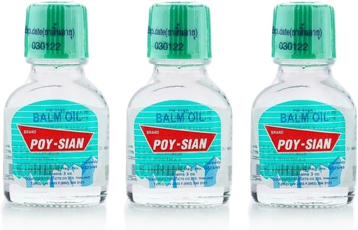 [BRSWKZYQDMABWE34] POY-SIAN Thai PIM-Saen Balm Oil 3ml (Pack of 3)