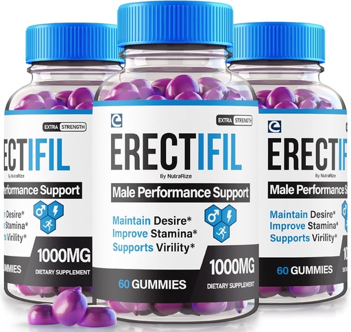 [BRSRAYI5BMBRE2T3] (3 Pack) Erectifil Gummies, Erectifil 1000 MG Gummies, All-Doğal Formula Support for Men, Premium Erkek Supplement for General Health and Peak Performance, Erecfil Gomitas Yorumlar (180 Gummies)
