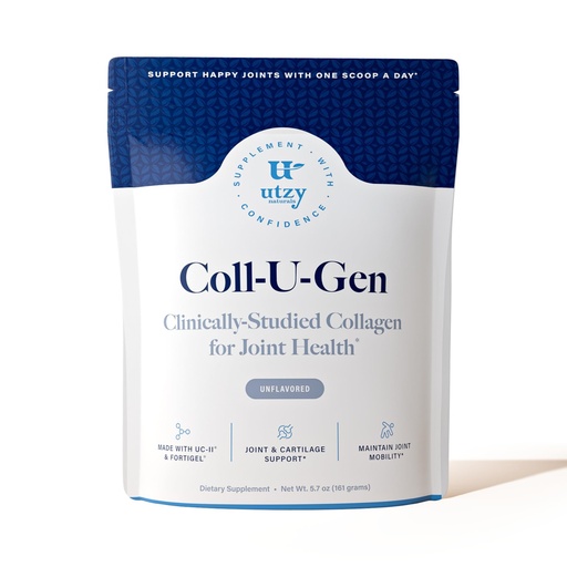 [BRSRAAIQDF6AKDQ3] Utzy Naturals UC-II + Fortigel Hydrolyzed Collagen Peptides Joint Support Powder, Two Clinically Studied Collagen Forms in One Scoop, Unflavored, Dissolves in Coffee - 30 Servings - Coll-U-Gen