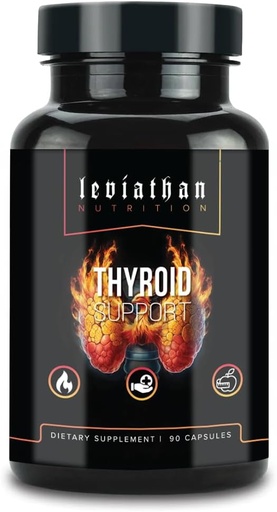 [BRSRAY34C4NGY33O] Leviathan Thyroid Support | Energy & Thyroid Health & Iodine Supplement, Selenium, Zinc, Manganese, Copper, L Tyrosine, Guggul Support for Women & Men
