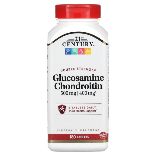 [BRSWIFYLAQNRQYIV] 21st Century GLUCOSAMINE& CHONDROITIN DOUBLE STRENGTH 180 TABS