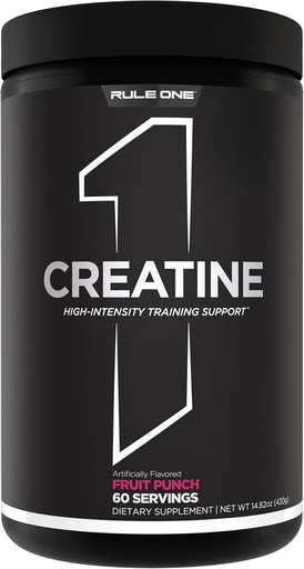 [BRSRAYY5AR5A4YI3] Rule 1 Creatine Powder – Pure Micronized Creatine Monohydrate for High-Intensity Exercise and Lean Body Mass Support, Flavored and Unflavored (60 Servings, Fruit Punch)
