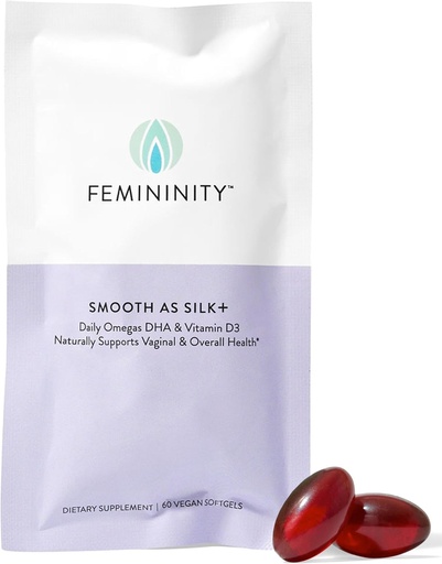 [BRSROHYDPIMWA2Y6] Femininity Smooth as Silk+ 30-Day Refill for Vaginal Dryness (60 Softgels) – Blend of Sea Buckthorn Oil, Vitamin D3 and Plant-Based Omega-3 DHA