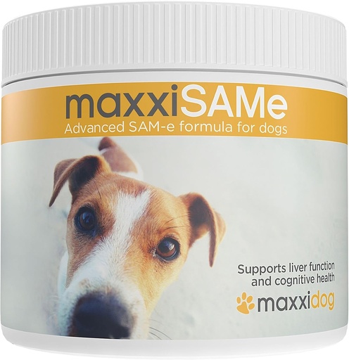 [BRSWICANO4ABWDY5] maxxipaws maxxiSAMe Advanced SAM-e Powder Supplement - Печень, когнитивная и совместная поддержка собак, 5,3 унции