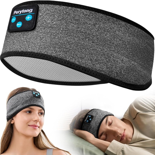 [BRSROCDQAUBQ43IY] Perytong Wireless Sleep Headband with Comfortable Earbuds for Side Sleepers, Sleeping Eye Mask for Women Men Workout Running