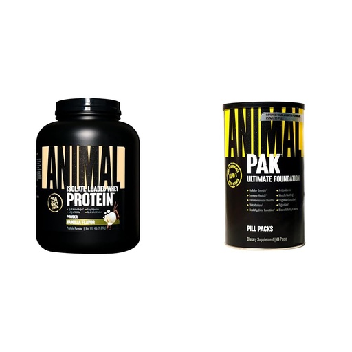 [BRSROAIKC4BRAETF] Animal Whey Isolate Whey Protein Powder – Isolate Loaded for Post Workout and Recovery & Pak - Convenient All-in-One Vitamin & Supplement Pack