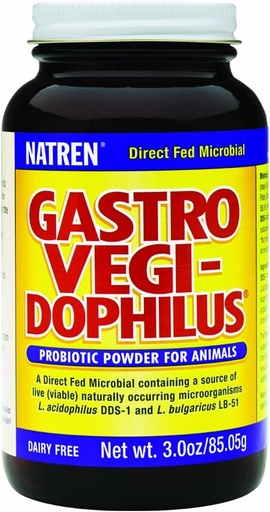[BRSWIZQTPJ4G2YLC] Natren Gastro Vegi-Dophilus Intestinal Health and Digestion Dairy-free Probiotic Powder for Animals, 3.0oz