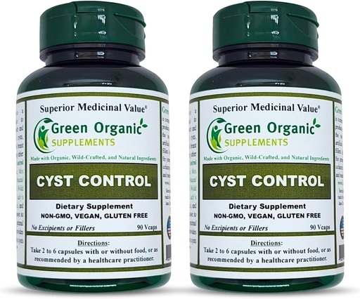 [BRSRMYDQOZ4AEFDF] Green Organic Supplements Cyst, prsi Cyst, 90 VCaps, visoko Absorbljiva, ne-GMO, Gluten-free (Pack z 2)