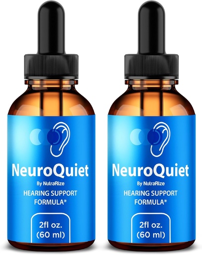 [BRSRAHQROADWO2A2] NutraRize (2 Pack NeuroQuiet Drops - פורמולה תמיכה שמיעה רשמית עם חומרים טבעיים, נקיים כדי לעזור לשמור על בריאות האוזן, Premium Gotas Review (60 משרתים)