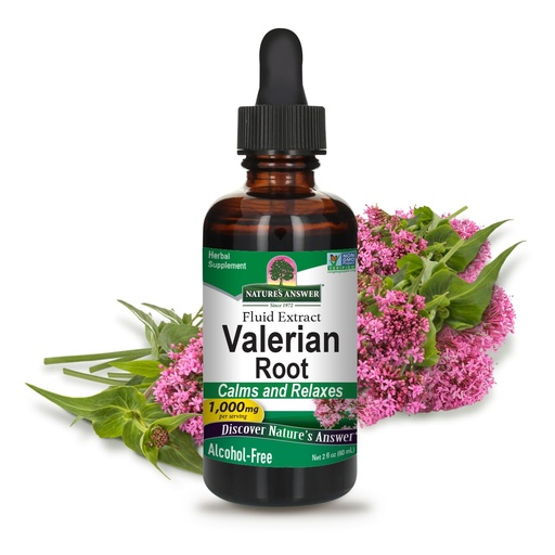 [BRSWECQCO4JQKCTJ] Nature's Answer Valerian Root | Promotes Restful Sleep | Calms & Relaxes | Super Concentrated 1000mg | Gluten-Free, Alcohol-Free, Kosher Certified & Vegan 2oz (Pack of 2)