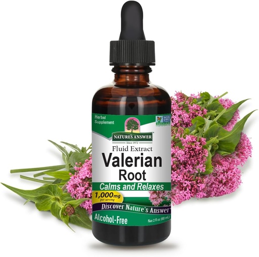 [BRSWECQCO4JQKCTJ] Příroda odpověď Valerian Kořen 124; Promotes Restful Sleep 124; Calms & Relaxy 124; Super Koncentrované 1000mg CLANE124; Gluten- Free, Alcohol- Free, Kosher Certified & Vegan 2oz (Balení po 2)