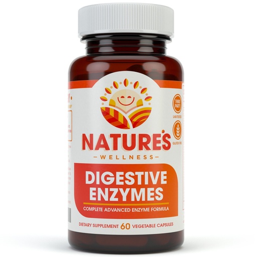 [BRSWKFYQCYGQOAI7] Digestive Enzymes Complete - Advanced Multi Enzyme Supplement for Better Digestion & Absorption. Help Gas Relief, Discomfort, Bloating, IBS, Gluten & Lactose Intolerance
