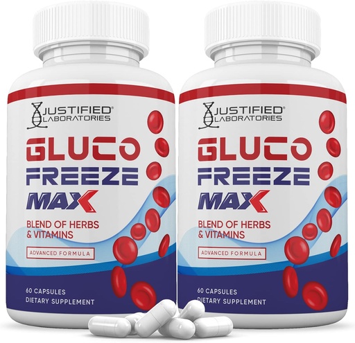 [BRSROYA7CQFGKGQ4] 2 Pack - Glucofreeze Max Advanced Formula 1295MG 120 cápsulas