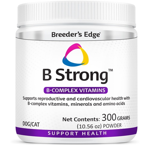 [BRSWIZAGONYQIFL4] Breeder’s Edge B Strong Powder, B-Complex Vitamin Supplement for Dogs and Cats, Supports Reproductive Health, Promotes Normal Heat Cycles, and Helps Maintain Energy, 300g
