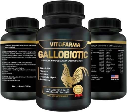[BRSW2BD7CQCWC2TD] Gallobioc multivitamin cho Rooster, Hens - 100 bảng  tôm hùm Completas para Gallos
