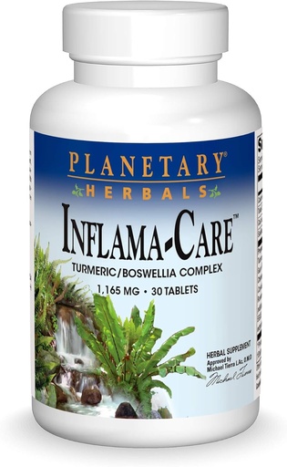 [BRSWIYL2OAFGMC3M] Herbes Planétaires Inflama-Care 1165 mg Turcuma, Complexe Boswellia - 30 comprimés