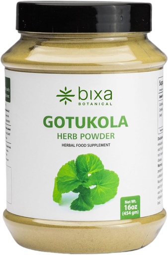 [BRSWKH3ZAYCQ4E3M] bixa BOTANICAL Gotu Kola (Centella Asiatica) | Ayurvedic Natural Herbal Supplement Pure Authentic Premium Quality | Improve Overall Health (16 Ounce (Pack of 1)