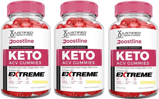 [BRSRAYY3OUMQGA35] Justified Laboratories (3 Pack Boostline Keto ACV Gummies Extreme 2000MG Boost Line Keto Gummies Apple Cider Vinegar Formulated with Pomegranate Beet Juice Powder B12 Vegan Non GMO 180 Gummys
