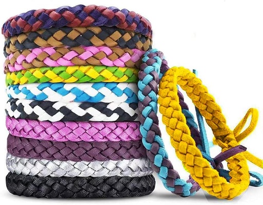 [BRSW2ZIRDJYBOE3O] 12 Pack Mosquito Repellent Bracelets, Individually Wrapped PU Leather Insect & Bug Repellent Wrist Bands for Kids & Adults Outdoor Camping Fishing Traveling
