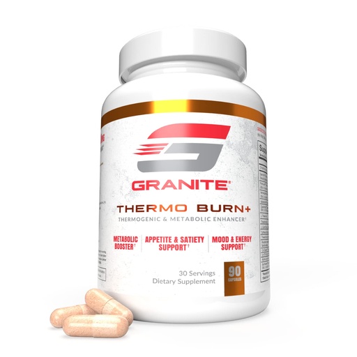 [BRSRM2Q5AQFWCDL5] Granite Thermo Burn, New Advanced Formula for Thermogenic, Metabolic, Mood & Appetite Support with Alpha GPC, Theobromine, & 5-HTP, 90 Capsules