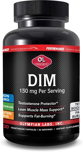 [BRSWIYQ4DEIQ2AYV] Olympian Labs DIM 150mg - DIM Diindolylmethane Ekspert Kapsülləri Hormon Balance, Clear Skin, P, & Fitness Regimes Yardım - 30 Kapsüller (30 Gün Təchizatı)
