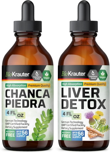 [BRSRAGA3BAJRQ23L] BIO KRAUTER Chanca Piedra tinktura 4 Fl. Oz. & Játra detox tinktura 4 Fl. Oz.