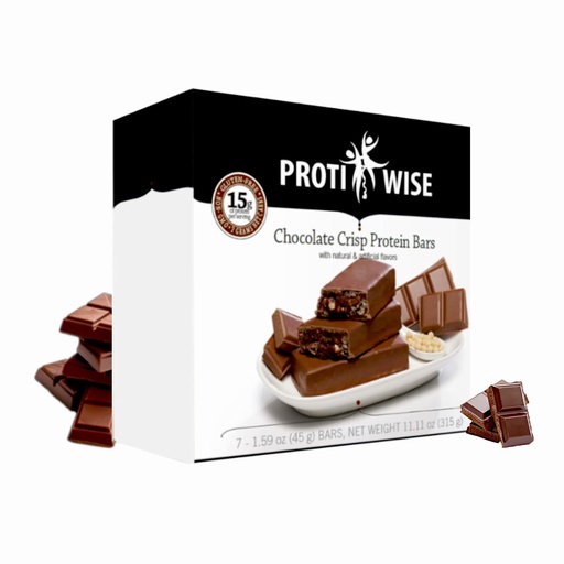 [BRSWGGQLPMJRA2D4] Protiwise High Protein Nutrition Bar | Chocolate Crisp | 15g Protein Bar | Meal Replacement Bar | Gluten Free, Low Fat, Low Sugar, Keto-Friendly | Crush Cravings, Lose Weight | 5/box
