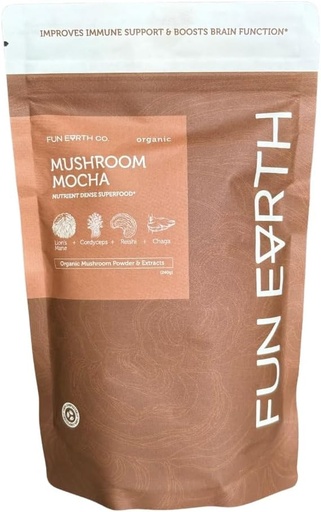 [BRSRAHYYAEPGY2DF] Co. Mushroom Mocha | Mushroom Supplement | Lions Mane Powder Chaga Cordyceps Reishi | Adaptogens | Cacao Powder Vanilla | 8.47 Ounce Bag | 30 Servings | Immune Support