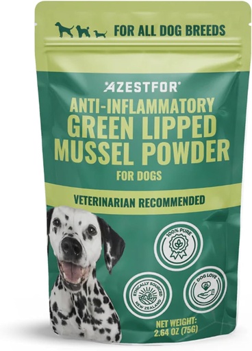 [BRSWGFIECUCAI3I2] Azestfor Anti-Inflammatory Green Lipped Mussel for Dogs Powder