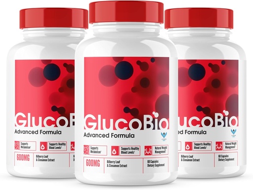 [BRSRAGLRB4NB4EQ4] (Official 3 Pack) Glucobio Capsules, Gluco Bio Blood Support Pillen Geavanceerde Formule, GlucoBio Alle natuurlijke ingrediënten, GlucoBio Maximale sterkte, Glucobio, Glucobio Blood, Glycogen Ondersteuning (180 Caps)