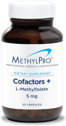 [BRSWYBT7B4JRA2DD] MethylPro L-Methylfolate 5 mg + Cofactors - L Methyl Folate supplement for Women ' Men, Methylated Vitamin B9 (5-MTHF) with B6 and B12 for Brain Health, Focus, and cool - 30 Capsules (Pack of 1)