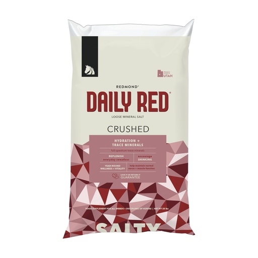 [BRSRMZD5PMIAAFLP] Daily Red Crushed Loose Minerals | Mineral Salt + Electrolyte Supplement for Horses (25LB Refill Bag)