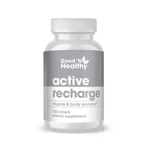 [BRSRMHYLAAGWMDQ3] Active Recharge by Good 'N Healthy - Magnesium Supplement for Improved Muscle Function and a Healthy Heart, 100 Tablets