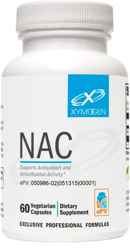 [BRSWIYIPBQGGGFDM] XYMOGEN NAC - 1200 mg per Serving - N-Acetyl-Cysteine Antioxidant Amino Acid - Supports Antioxidant Activity - Vegetarian, Non-GMO & Gluten Free - 60 Capsules