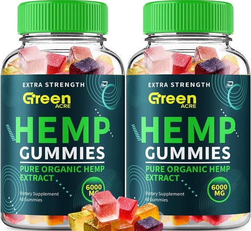 [BRSRAYY3AV4G2CL3] Zielony Gummies Hemp Acre - z Seed Extract Zielony Gummies Hemp Tinnitus Suplement Ziołowy, Zdrowie i Wellness Wsparcie, Wszystkie Naturalne Gummy zielony Acre (2 Pack - 120 Gummies)