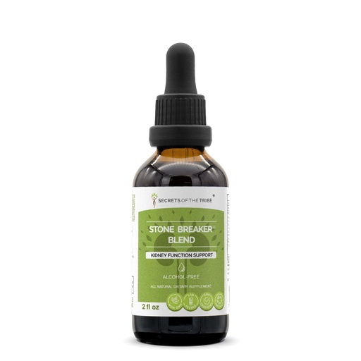 [BRSWGHDYOUFRG3AU] Secrets of the Tribe Stone Breaker Blend Alcohol-Free Extract, Stonebreaker, Burdock, Yucca, Goldenrod, Horsetail,Tribulus. Glycerite Tincture, Kidney Function Support (2 fl oz)