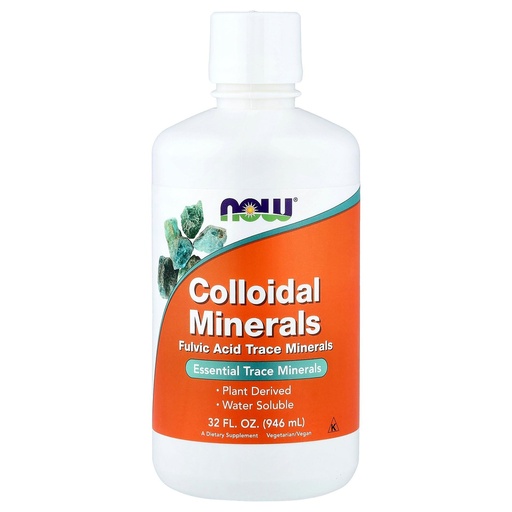 [BRSWIY32BQIRODA7] NOW Foods Supplements, Colloidal Minerals Liquid, Plant Derived, Essential Trace Minerals, 32-Ounce
