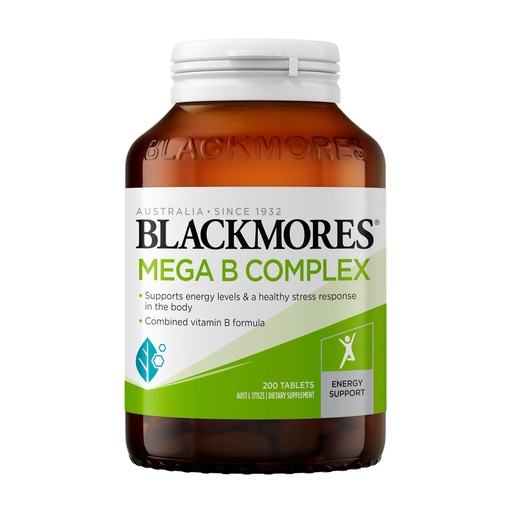[BRSWIEYYOQNRSHI5] Blackmores Mega B Complex 200 Tabs