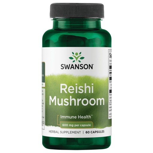 [BRSWI2QNCB5ROYAV] Swanson Reishi Mushroom Immune Function Mood Support 600 Milligrams 60 Capsules