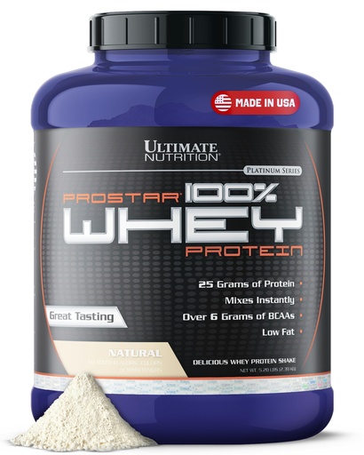 [BRSWIYQOBB5GC3TU] Ultimate Nutrition Prostar Whey Protein Isolate, Natural, 5.28 lb | 25g Whey Protein Isolate Per Serving, Low Carb, Low Fat, Over 6g BCAAs, Fast Absorbing Formula For Muscle Gain And Recovery