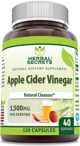 [BRSRO2QCCRYQGE3Z] Žolinės paslaptys Apple Cider Vinact Addition, 124; 1500 Mg per Serving, 124; 120 Capsules, 124; Ne GMO, 124; Gluten Free, 124; Pagaminta JAV