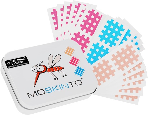 [BRSWYELQOYIR6YLL] Moskinto The Original Mosquito Itch Relief Patches for Kids & Yetişkinler, Bug Bite Patches Soothe Swelling & Itching, Anti Itch Bug Bite Relief, Suction Tool Alternative, Family Pack, 42 Count